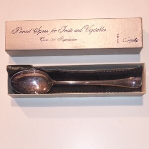 Pierced Sterling Silver Spoon for Fruits and Vegetables